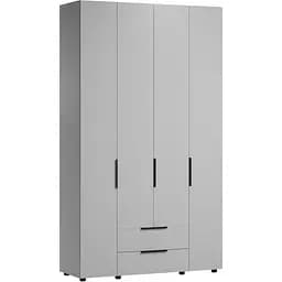 Шкаф для одежды Лира 140 4-х дверная с ящиками Orange-Line 1382х500х2400 Светло серый