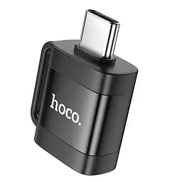 Переходник Hoco UA31C OTG Type-C male to USB female Black