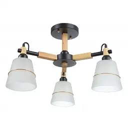 Люстра Brille потолочная деревянная E27 60W BK (BL-589C/3)