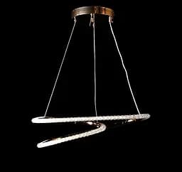 Люстра стельова LED Splendid Ray LF9808/1, регулювання висоти 20-115 см, золото, білий, сучасний стиль