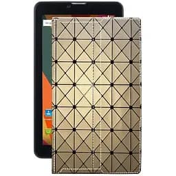 Чохол StatusCASE з екошкіри для планшету Bravis NB753 3G Золотий ромб