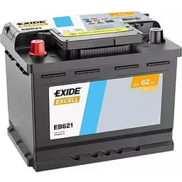 Автомобільний акумулятор Exide Excell EB621 (+/-) 6СТ-62Ah Аз 540A (EN) 