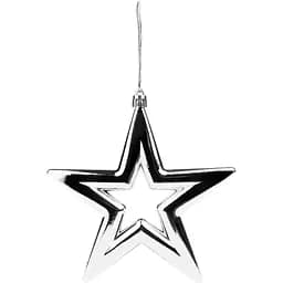 Новорічна іграшка Novogod'ko Зірка 15 cм срібна глянець (974443)