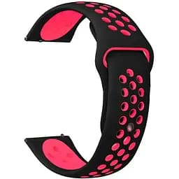 Ремешок Apple Watch Nike Sport 42/44/45/46/49 мм Черный+Розовый (7)