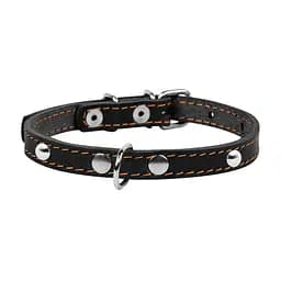 Нашийник Collar одинарний з прикрасами, 27-35х1,4 см, чорний - мініатюра 2