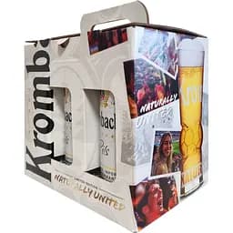 Набiр пива Krombacher Pils світле 4.8% 2.5 л (5 шт. x 0.5 л) з/б + келих - мініатюра 3
