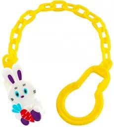 Цепочка для пустышки Baby Team Зверюшки Зайчик (3332 зайчик)