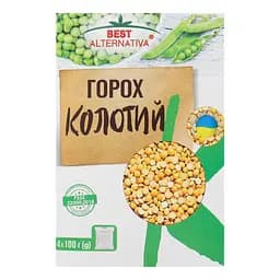 Горох колотый шлифованный Бест Альтернатива 400 г (4 пакетика по 100 г)