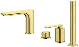 Смеситель на борт ванны Kohlman Experience brushed gold QB244EGDB, Золотой