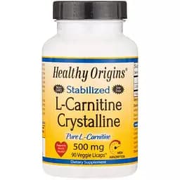 L-Карнітин Healthy Origins L-Carnitine Crystalline 500 мг 90 капсул