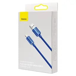 Кабель Baseus Crystal Shine USB - Lightning (M/M), 2.4A, 2 м Blue (CAJY000103) - мініатюра 6