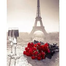 Алмазна вишивка 40*50 см Алмазна мозаїка на підрамнику, c принт. рамою, Романтика на двох