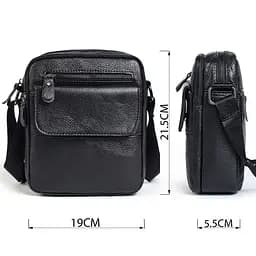 Сумка чоловіча зерниста Vintage 19х21,5х5,5 см sum0028945 - мініатюра 3