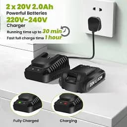 Електричний садовий повітродув з акумулятором Bigzzia Cordless Leaf Blower 20 В 1 зарядний пристрій Б/в - мініатюра 5