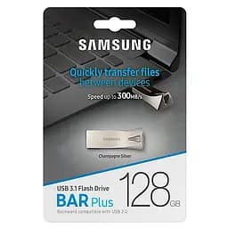 Флеш-накопичувач Samsung USB3.1 128GB Bar Plus Champagne Silver (MUF-128BE3/APC) - мініатюра 5