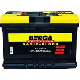 Акумулятор Berga Basic block 74Ah Ев (-/+) 680EN 278х175х190 мм