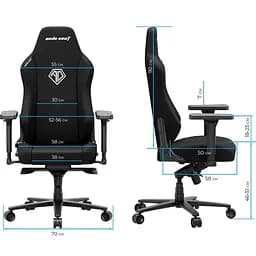 Крісло для геймерів Anda Seat Phantom 3 Size XL Fabric Gray (AD18XL-52-G-F-G01) - мініатюра 9