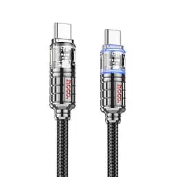 Кабель Hoco U122 с индикатором Type-C to Type-C PD 60W 1.2 м черный
