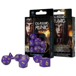 Набір кубиків Classic Runic Purple & yellow Dice Set , 7 шт. (SCLR93)