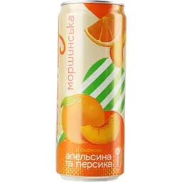 Напій Моршинська Лимонада Апельсин-Персик середньогазований 0.33 л