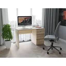 Стіл комп'ютерний письмовий для дому з вбудованою тумбою з ДСП II FT-224 Дуб сонома