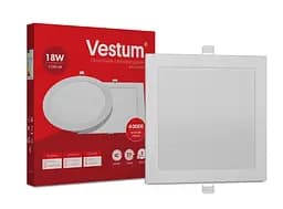 Квадратний світлодіодний світильник Vestum врізний 18W 4000K 220V 1-VS-5205 - мініатюра 2