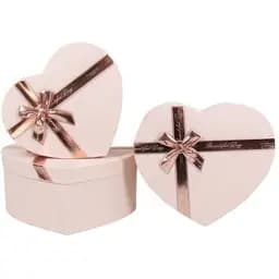 Набор подарочных коробок UFO 56321-242 Pink Heart 3 шт (56321-242 Набор 3 шт PINK HEART серд.)