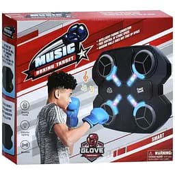 Боксерский набор MS 4647 с 4 мишенями, светом, музыкой, Bluetooth, 3 скоростями и перчатками, чёрный