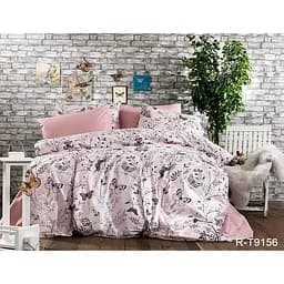 Комплект постільної білизни TAG Tekstil з компаньйоном 2-спальний 000210482 (R-T9156)