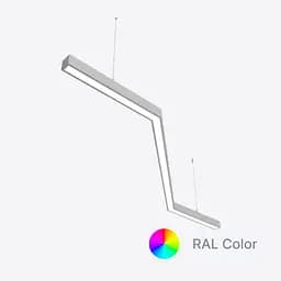 Світлодіодний світильник X-LED 80ВТ Зигзаг ral (1450*555*43) LSNZ-80c