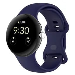 Силіконовий ремінець на смарт годинник Google Pixel Watch 41mm/2 41mm/3 41mm/4 41mm, Silicone, midnight blue, зі зручною застібкою, на фітнес браслет, ArmorStandart (ARM75435)