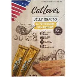 Лакомство CatLover JellySnack chicken carrot для котов, с курицей и морковью в желе, 80 г (8 стиков по 10 г)