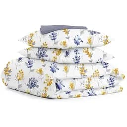 Комплект постельного белья Cosas Watercolor flowers CS2 Семейный желтый (FlowersBlueYellow_Steel56_160x2)