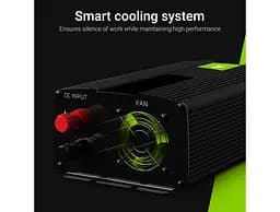 Перетворювач напруги інвертор Green Cell 12 V на 230 V 1000 W/2000 W чиста синусоїда - мініатюра 5