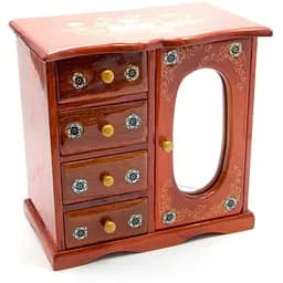 Шкатулка з дзеркалом 5 відділень 20.5х21х12.5 см