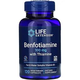 Вітаміни та мінерали Life Extension Benfotiamine with Thiamine, 120 вегакапсул