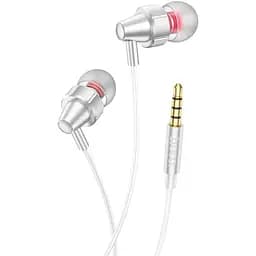 Навушники Hoco M90 Delight wired digital метал з мікрофоном білі