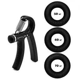 Набір кистьових еспандерів кільце+еспандер ножиці Power Grip Set3 NE-1589-60