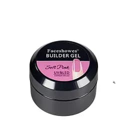 Гель для наращивания ногтей Faceshowes UV&LED однофазный 15 мл Natural Pink/Светло-розовый