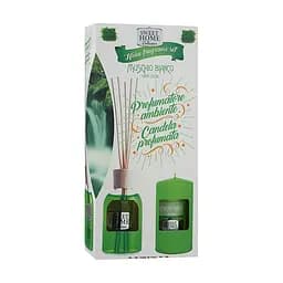 Подарочный набор Sweet Home: Аромадиффузор Белый мускус, 100 мл + свеча, 135 г