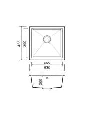 Кухонна мийка Adamant Catalana 530x455x200 Бежевий avena 000000953 - мініатюра 2