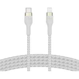 Кабель Belkin USB-C > Lightning заряджання/синхронізації 1м, Type-C, плетений, силіконовий, з ремінц teh0013624