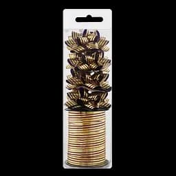 Пакувальний набір Offtop, обгорткова стрічка 10 м та бантик 4 шт., золотий (832968)