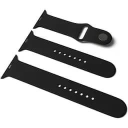 Силіконовий ремінець для Apple Watch Sport Band 38/40/41/42mm(ser.10) (S/M & M/L) 3pcs Чорний / Black