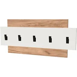 Вішалка настінна Еверест Нордік 800, 80х3х36 см Білий + Дуб крафт золотий (EVR-5519)