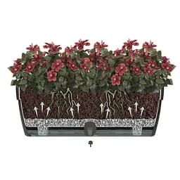Вазон Santino Asti Window Box 12 л 50х17х20 см шаде (2021496) - мініатюра 2