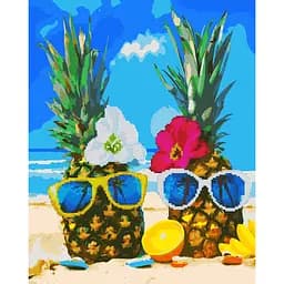 Картина по номерам с алмазной мозаикой Santi Ананасовая экзотика 40х50 см (954906)