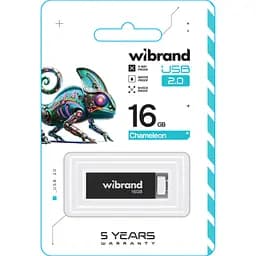 USB флеш накопичувач Wibrand 16GB Chameleon Black USB 2.0 (WI2.0/CH16U6B) - мініатюра 2