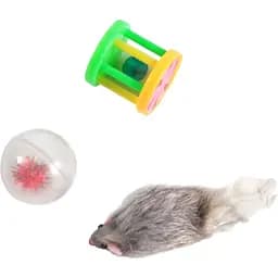 Набір іграшок для котів Fox миша, барабанчик та куля 