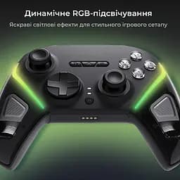Бездротовий геймпад Ajazz GP100S RGB із зарядною станцією чорний (GP100S-B) - мініатюра 7